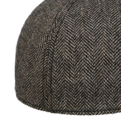 Baseball Cap Wool Herringbone Dark Brown - Stetson