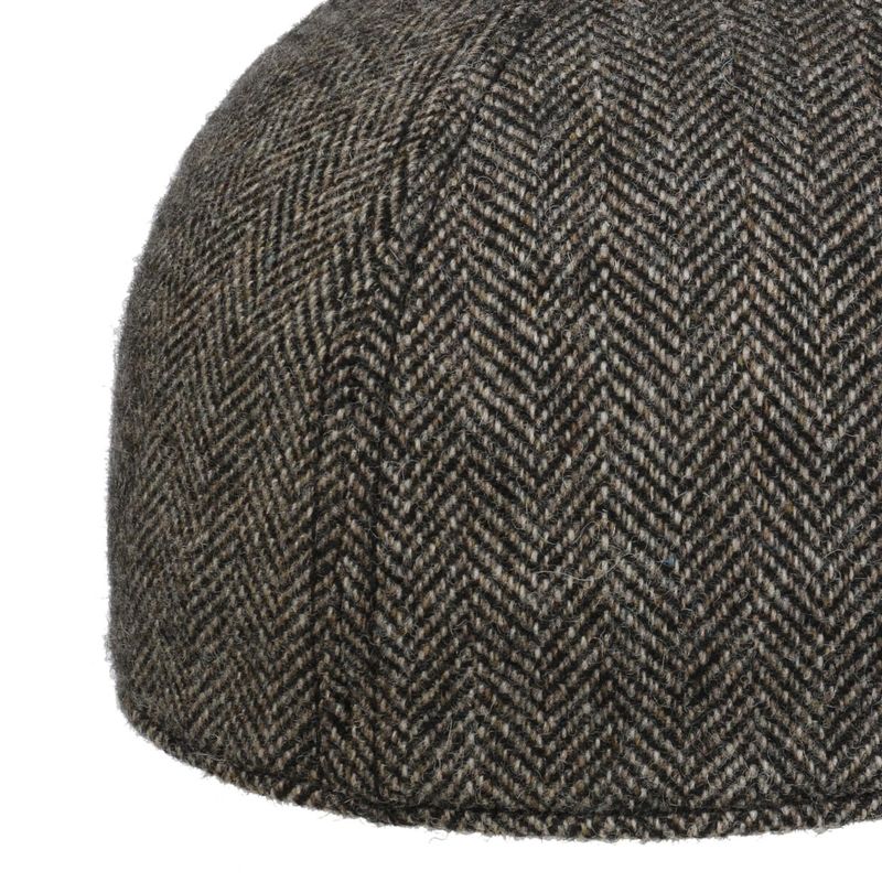 Baseball Cap Wool Herringbone Dark Brown - Stetson