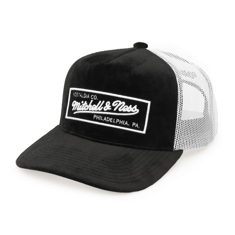 Velvet XL Box Trucker Black/White - Mitchell & Ness
