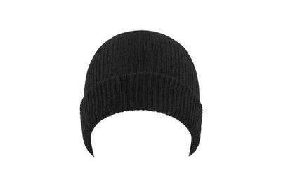 Skate Black Fold Up Rib Beanie Black - Atlantis