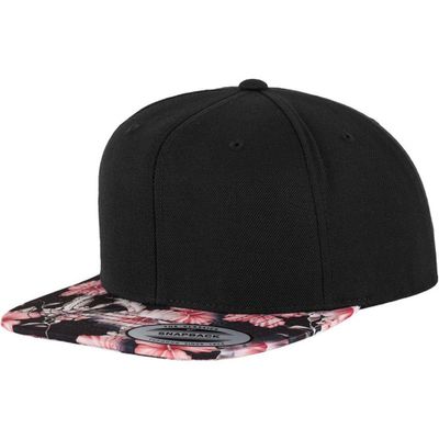 Snapback Keps 2-Tone Red Floral/Black 6089 från Yupoong