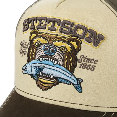 Wild Life Bear Trucker Cap Olive/Brown  - Stetson