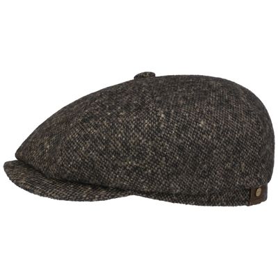 Hatteras Wool Donegal Newsboy Black/Mud Cap - Stetson