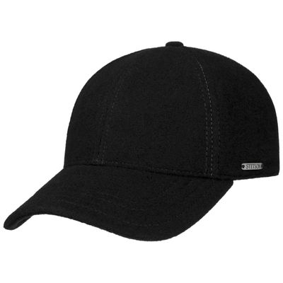Baseball Cap Wool/Cashmere Ear Flap Black Stetson
