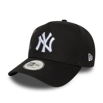 New York Yankees MLB Icon Black 9FORTY E-Frame Adjustable Cap - New Era