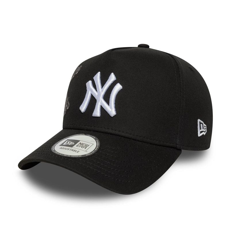 New York Yankees MLB Icon Black 9FORTY E-Frame Adjustable Cap - New Era