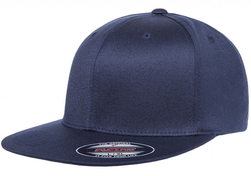 Flexfit Flat Brim Fitted Navy 6277FV - Flexfit