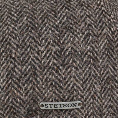 Texas Wool Herringbone Flat Cap Antra- Melange - Stetson