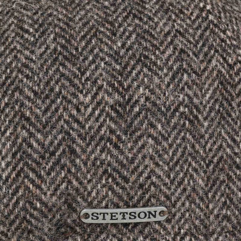 Texas Wool Herringbone Flat Cap Antra- Melange - Stetson