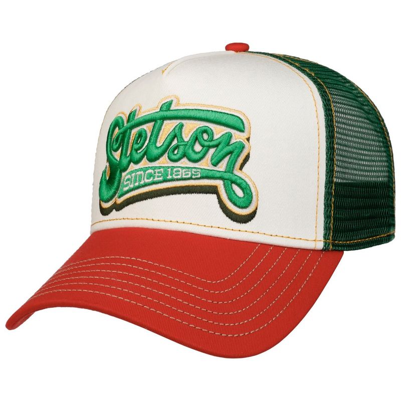 Trucker Cap Lettering Red/Off White - Stetson