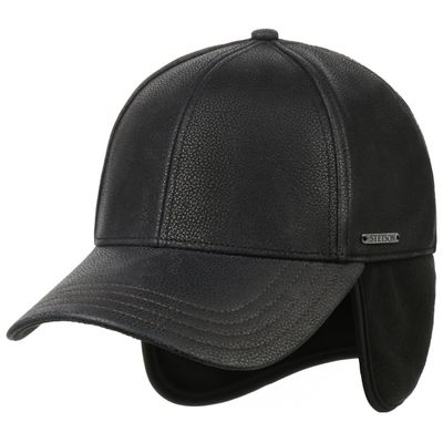 Chevrette Cowhide Cap Earflaps Black - Stetson