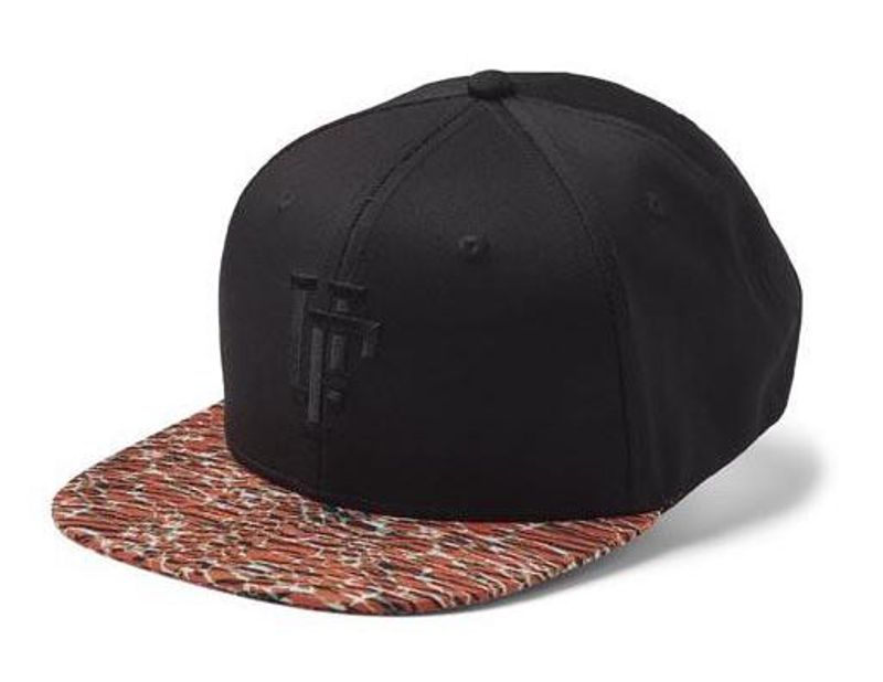 Picton Cap Snapback Black Orange med metallspänne