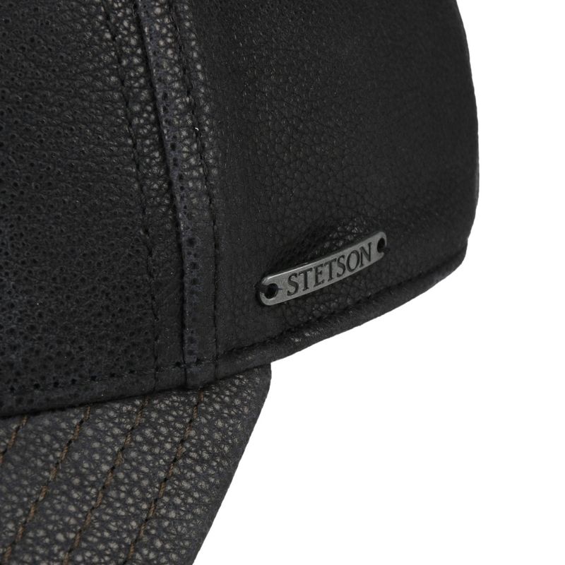 Chevrette Cowhide Cap Earflaps Black - Stetson