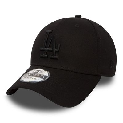 LA Dodgers Essential Black On Black 39THIRTY Cap - New Era