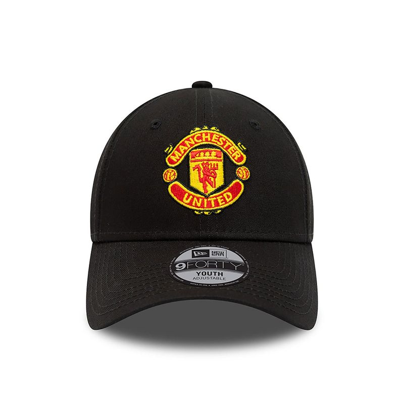 Manchester United FC CHILD Black 9FORTY Adjustable Cap - New Era