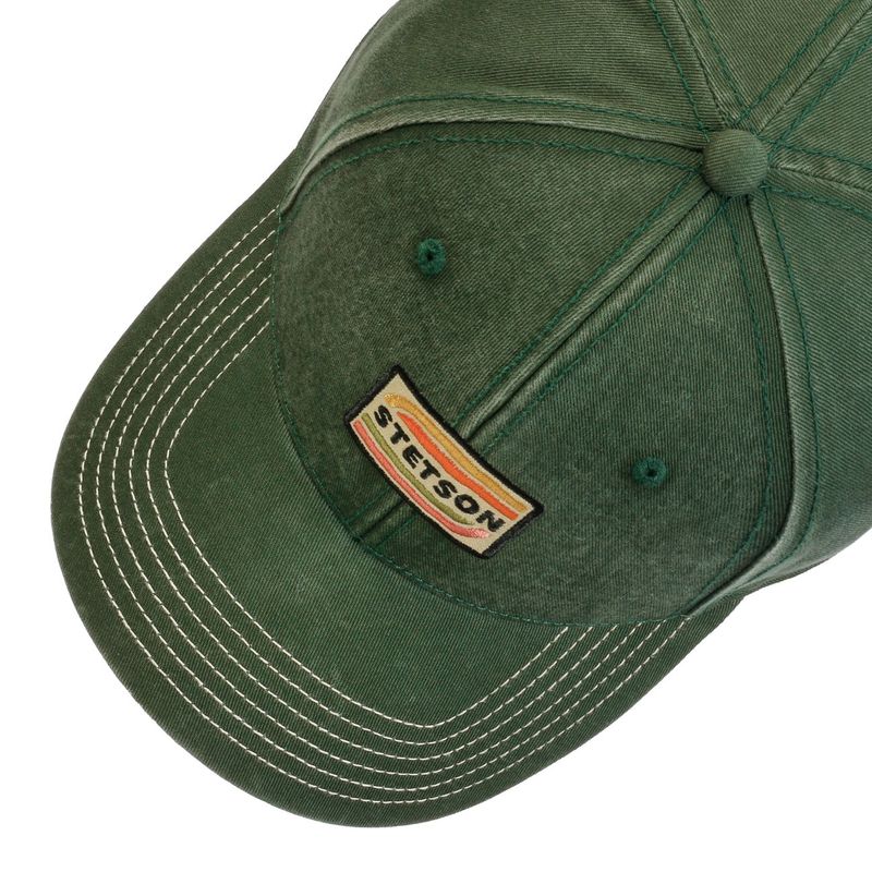 Lenloy Baseball Cap Cotton Washed Green -  Stetson