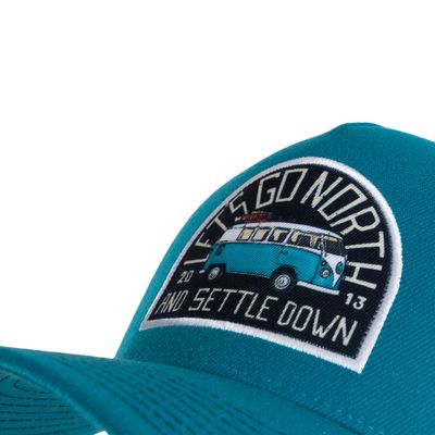 Folkabuss trucker keps - hooked teal - SQRTN