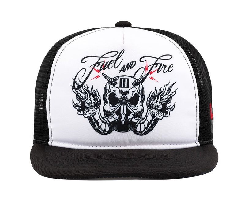 Fuel and Fire Trucker Hat Black/White  - Hoonigan