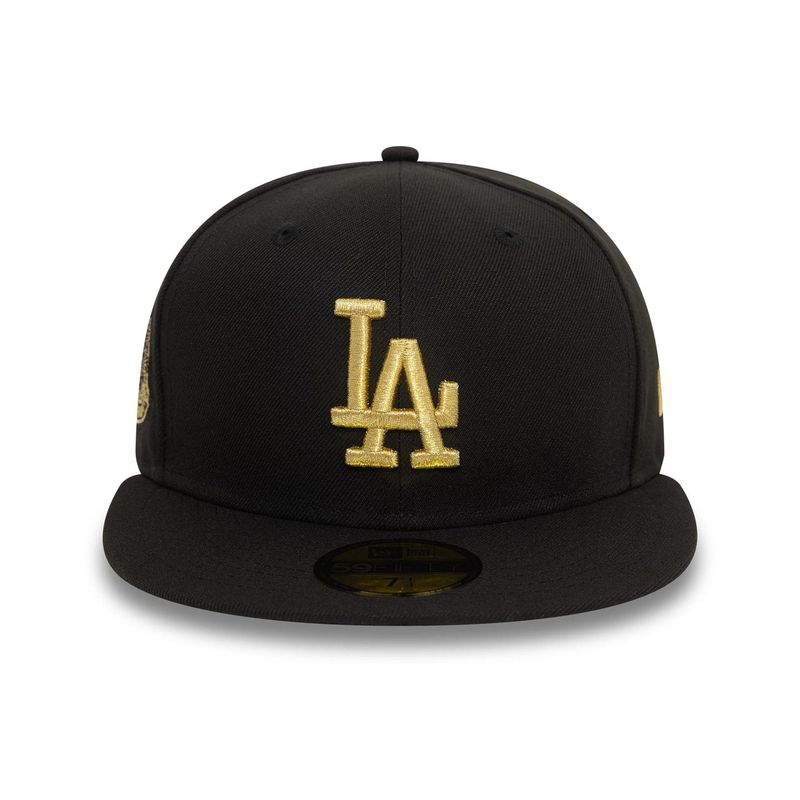 LA Dodgers Cooperstown Metallic Black 59FIFTY Fitted Cap - New Era