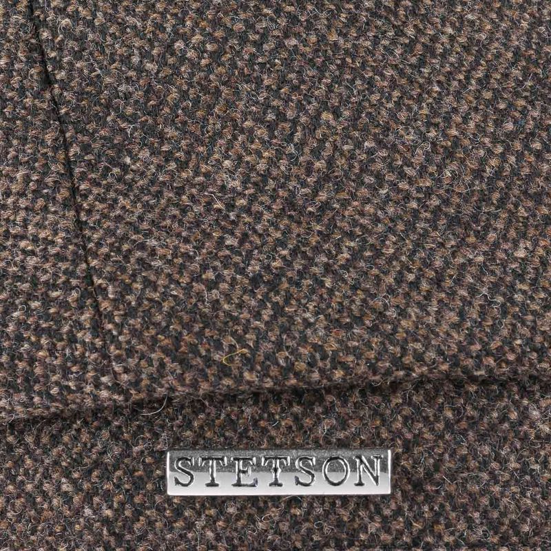 Hatteras Wool Mix Brown Flat Cap  - Stetson