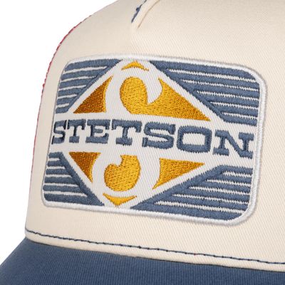Stetson Trucker Cap Rhombus Denim Red