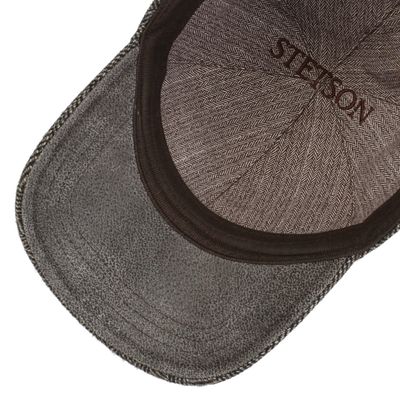 Baseball Cap Wool Herringbone Dark Brown - Stetson