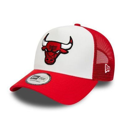 Chicago Bulls Black A-Frame Trucker Cap - New Era