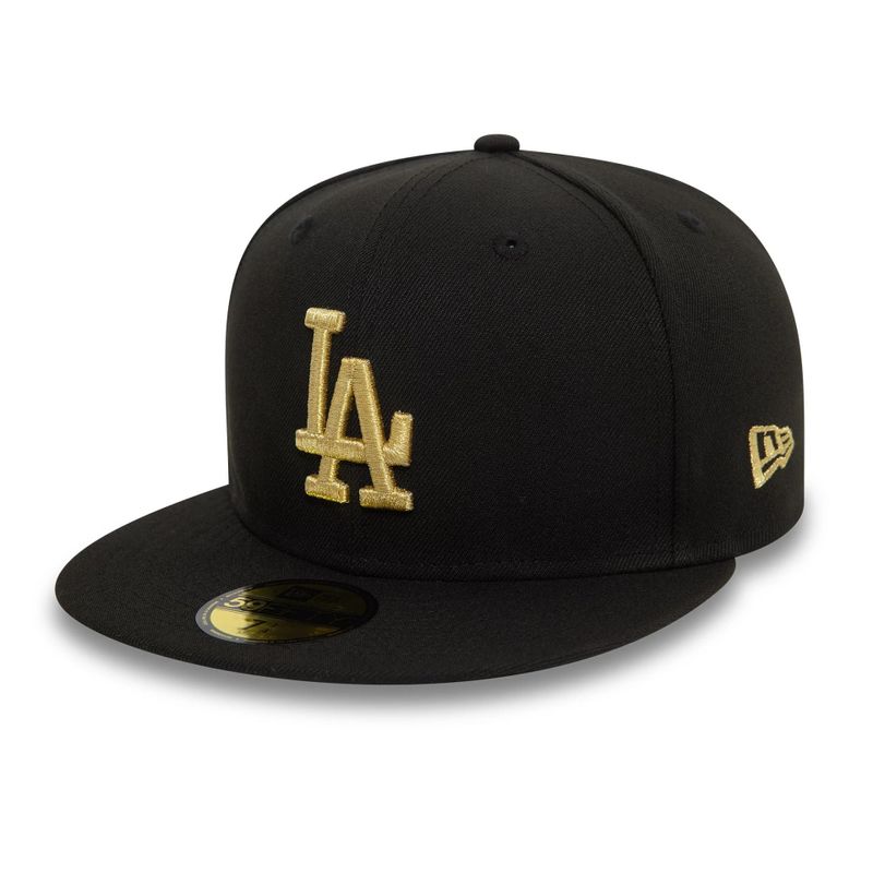 LA Dodgers Cooperstown Metallic Black 59FIFTY Fitted Cap - New Era