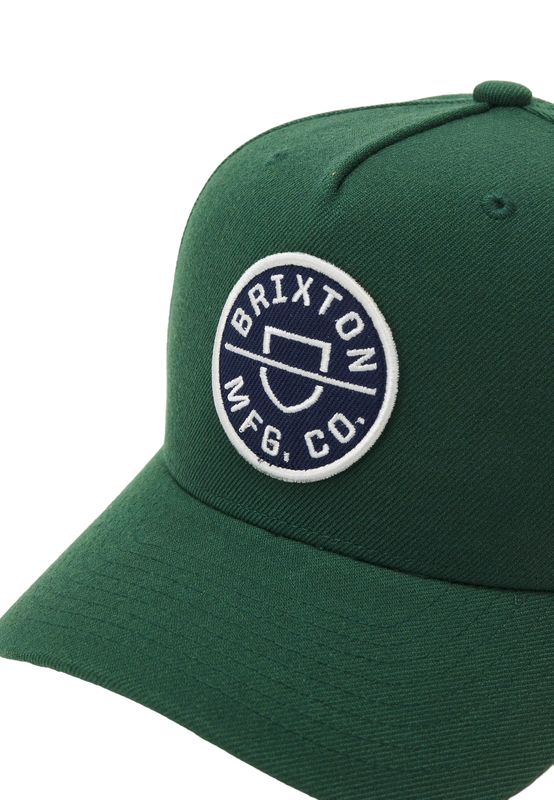 CREST NETPLUS SNAPBACK- Trekking Green/ Washed Navy - Brixton