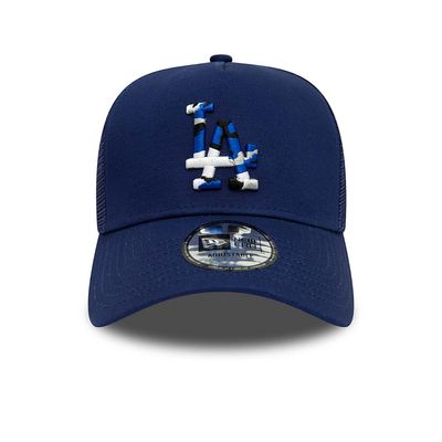 Los Angeles Dodgers Team Camo Infill Blue A-Frame Trucker - New Era