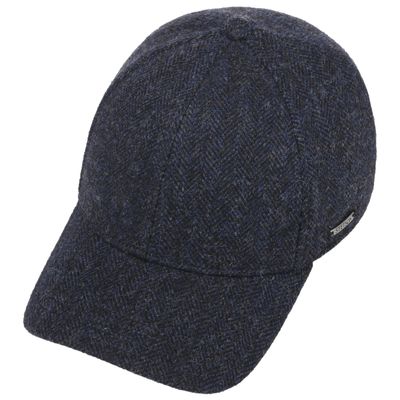 Baseball Cap Wool Herringbone Dark Navy - Stetson