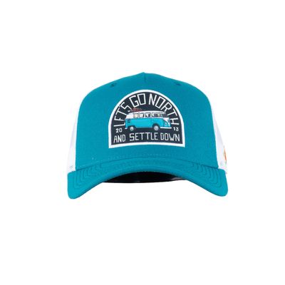 Folkabuss trucker keps - hooked teal - SQRTN