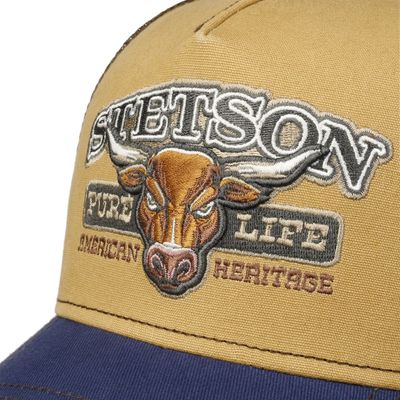 Trucker Cap Bull Pure Life Beige/Blue - Stetson