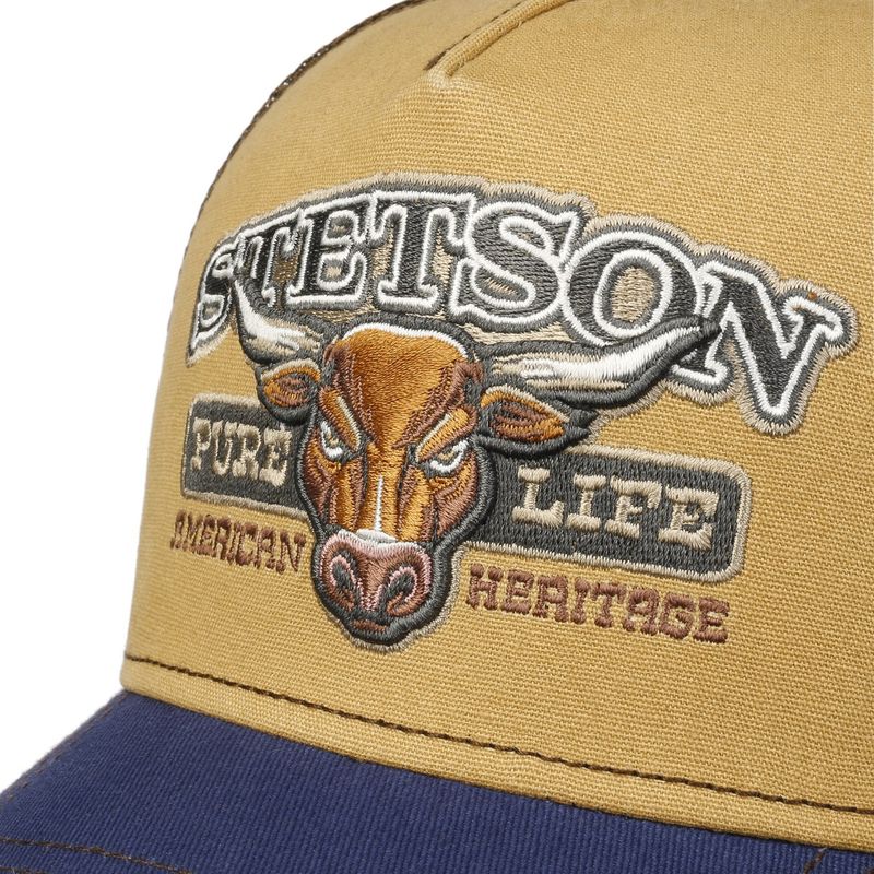 Trucker Cap Bull Pure Life Beige/Blue - Stetson