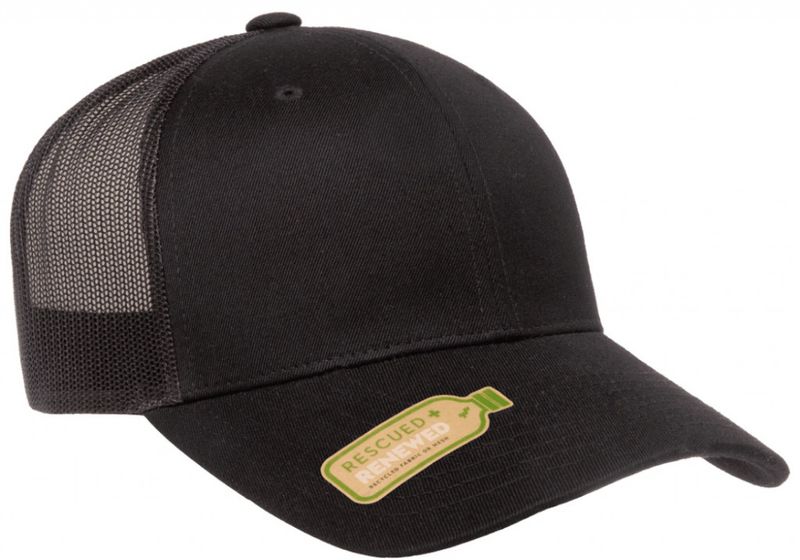 Truckerkeps Recycled Mesh Black 6606TR - Yupoong/Flexfit