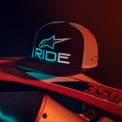 Ride 4.0 Trucker Hat Charcoal/Black/Lime - Alpinestars