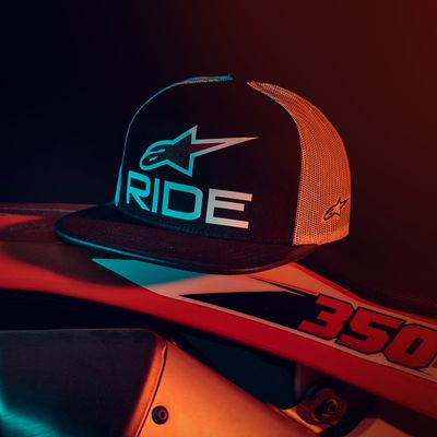 Ride 4.0 Trucker Hat Red/Black/White - Alpinestars