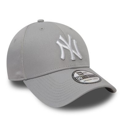New York Yankees League Essential Grey 39THIRTY Stretch Fit Cap - New Era