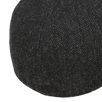 Baseball Cap Wool Herringbone Dark Grey - Stetson