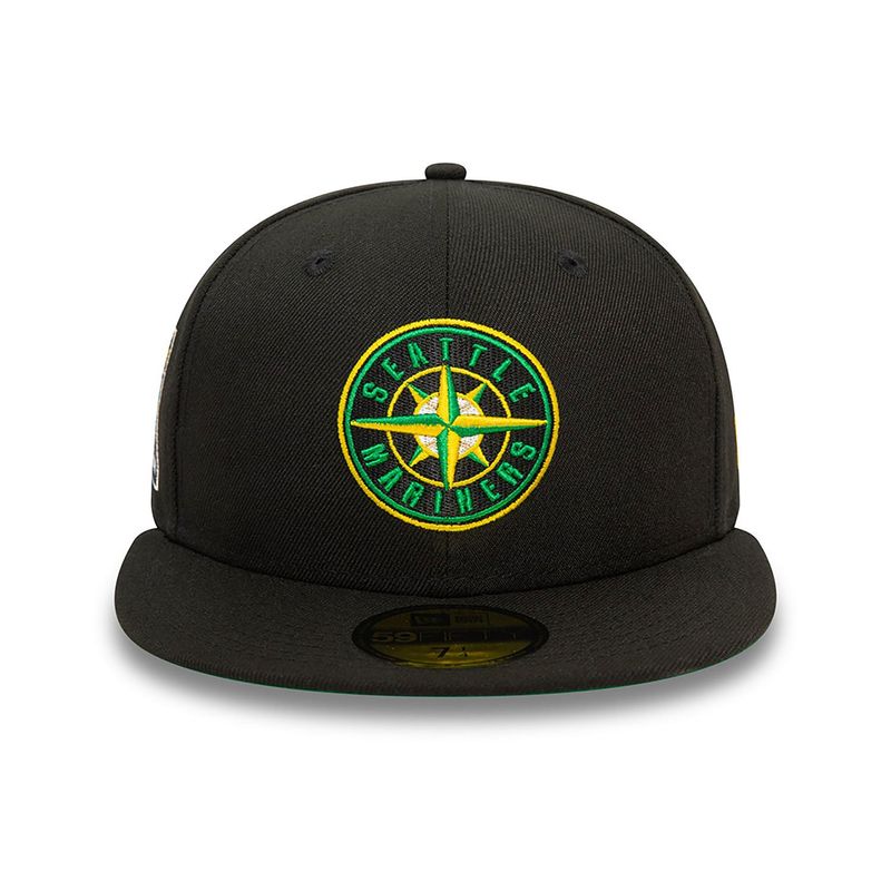 Seattle Mariners MLB Cooperstown Alternative Black 59FIFTY Fitted Cap - New Era