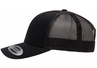 Trucker Retro Black 6606- Yupoong