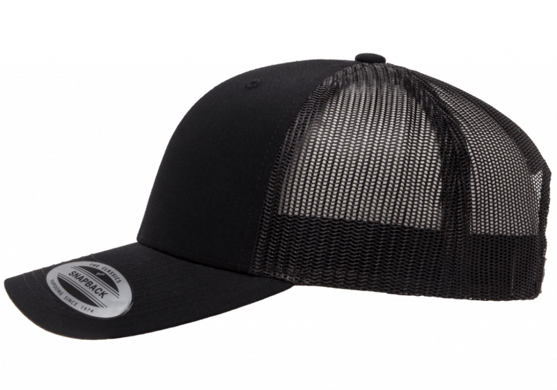 Trucker Retro Black 6606- Yupoong