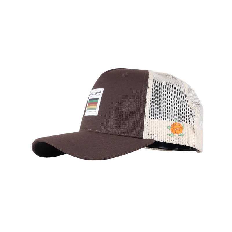 Norrlaroid trucker keps - hooked brown/sand - SQRTN