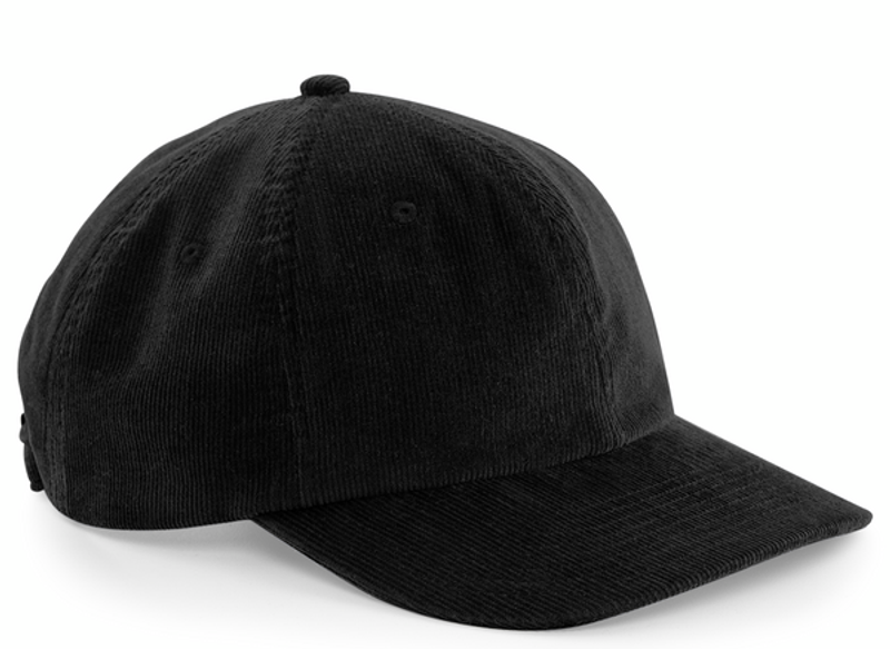 Heritage Cord Black Dad Cap  - Beechfield