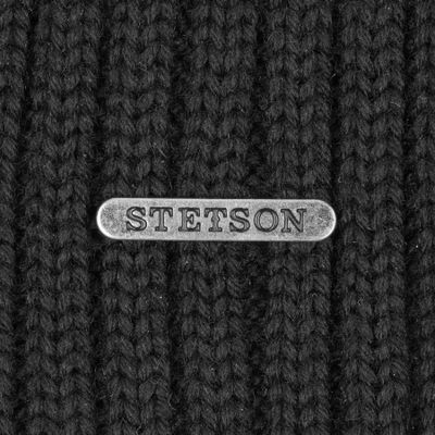 Northport Ribbed Cuff Knit Black Merino - Stetson