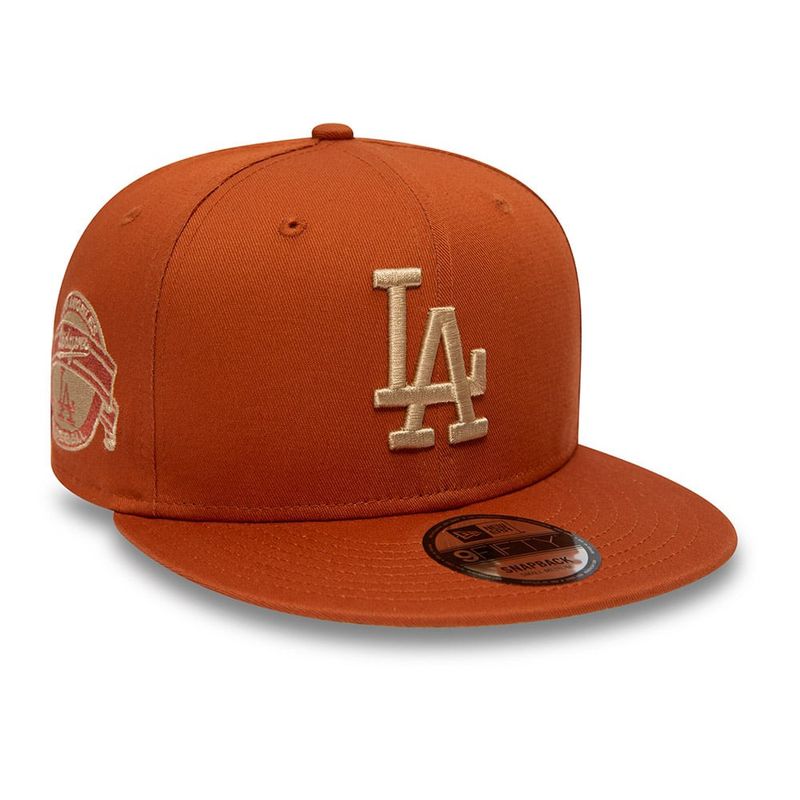 9fifty LA Dodgers Medium Brown Side Patch Snapback - New Era