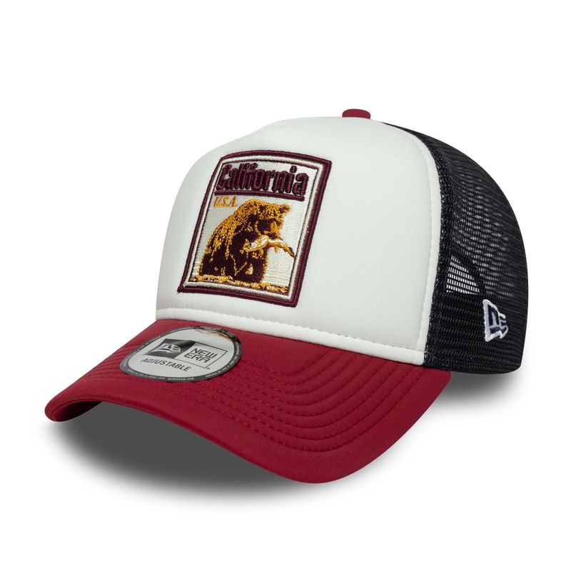 Graphic Patch White 9FORTY A-Frame Trucker Adjustable Cap - New Era