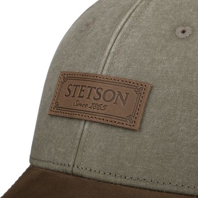 Stetson Baseball Cap Cotton Olive Grey