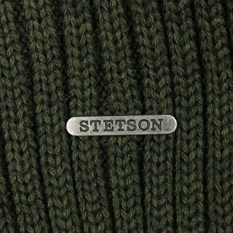 Northport Ribbed Cuff Knit Olive Mössa Merino Ull - Stetson