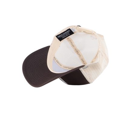 Norrlaroid trucker keps - hooked brown/sand - SQRTN